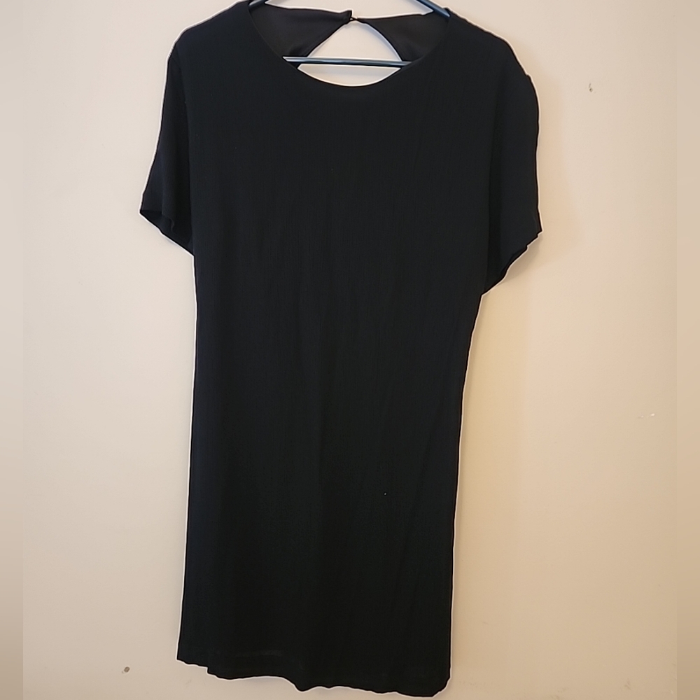 NWT Lulus Black Dress open back short sleeve XL